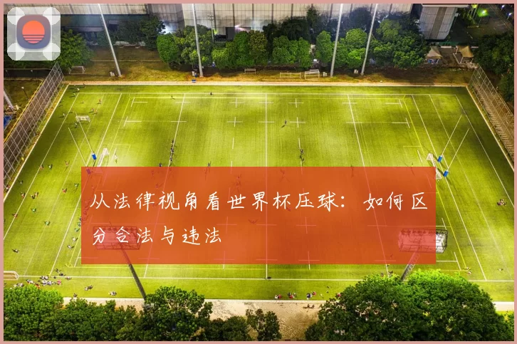 从法律视角看世界杯压球:如何区分合法与违法